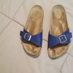 Blue patent with buckle size 10 birkenstock